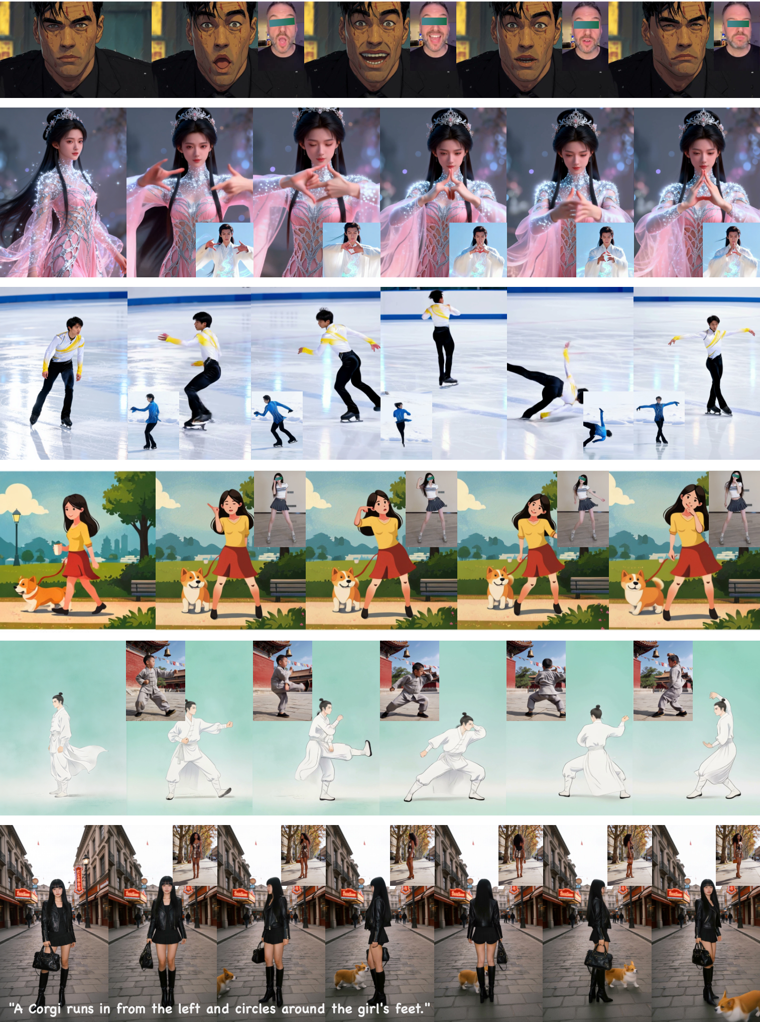 Kling Motion Control: motion-transfer examples across characters